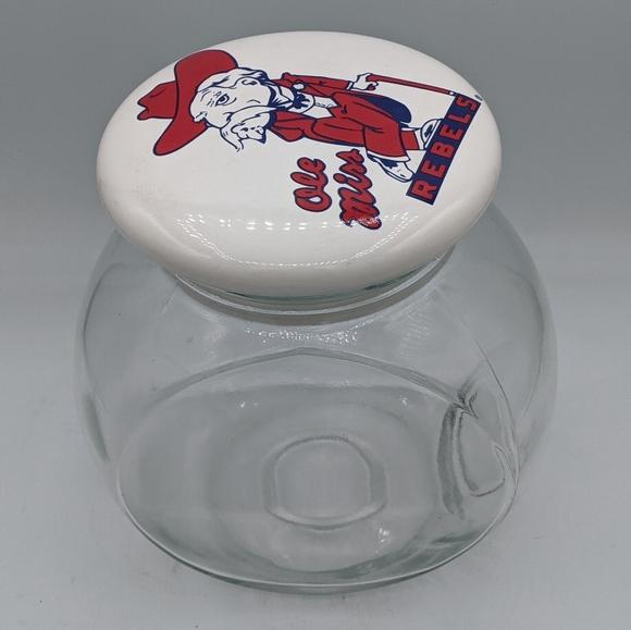 2004 Ole Miss Rebels Colonel Reb Cookie Candy Counter Snack Jar - Picture 7 of 10